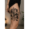 Katanalı Kız Geçici Dövme Tattoo