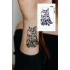 Kedi Figürlü 12 Saat Sonra Kararan Geçici Dövme Tattoo