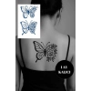 Kelebek Sonradan Kararan Yarı Kalıcı Geçici Dövme Tattoo
