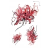 Kırmızı Renk Çiçek Figürlü Geçici Dövme Tattoo
