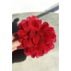 Kırmızı Renk Çiçek Figürlü Sim Detaylı Mandal Toka
