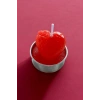 Kırmızı Renk Kalp Figürlü I Love U Yazı Detaylı  Mum