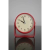 Kırmızı Renk Mini Dekoratif Alarmlı Yuvarlak Masa Saati
