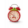 Kırmızı Renk Mini Dekoratif Işıklı Alarmlı Yuvarlak Masa Saati
