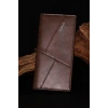 Koyu Kahverengi Deri Erkek Cüzdan/Kartlık