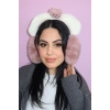 Koyu Pembe Renk Ayıcık Figürlü Peluş Kulaklık