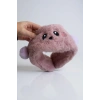 Koyu Pembe Renk Ayıcık Figürlü Peluş Kulaklık