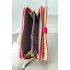 Koyu Pembe Renk Deri Kadın Cüzdan