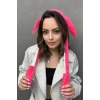 Koyu Pembe Renk Kulakları Oynayan Peluş Taç