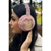 Koyu Pembe Renk Tavşan Figürlü Peluş Kulaklık