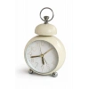 Krem Renk Mini Dekoratif Işıklı Alarmlı Yuvarlak Masa Saati
