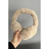 Krem Renk Peluş Kulaklık
