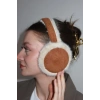 Krem Ve Kahve Renk Peluş Kulaklık