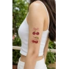 Kurdele Kiraz Mini Geçici Dövme Tattoo