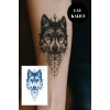 Kurt Figürlü 12 Saat Sonra Kararan Geçici Orta Dövme Tattoo