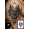 Kurt Figürlü 12 Saat Sonra Kararan Geçici Orta Dövme Tattoo