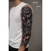 Kurt Ve Kız Figürlü Sonradan Kararan Yarı Kalıcı Geçici Kol Dövme Tattoo