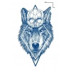 Kurt ve Kuru Kafa Figürlü 12 Saat Sonra Kararan Geçici Orta Dövme Tattoo