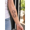 Kurukafa Güneş Ve Ay Mini Geçici Dövme Tattoo