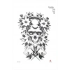 Kurukafa ve Çiçek Modelli Geçici Dövme Tattoo