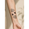 Kuş Kafes Mini Geçici Dövme Tattoo