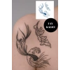Kuyruk Ve Dalga Figürlü 12 Saat Sonra Kararan Geçici Mini Dövme Tattoo