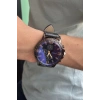 Lacivert Renk Deri Kordonlu Çelik Erkek Saat