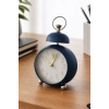 Lacivert Renk Mini Dekoratif Işıklı Alarmlı Yuvarlak Masa Saati