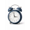 Lacivert Renk Mini Dekoratif Işıklı Alarmlı Yuvarlak Masa Saati