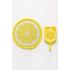Limon  Desenli Katlanabilir Yelpaze