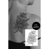 Lotus Çiçeği Figürlü 12 Saat Sonra Kararan Geçici Mini Dövme Tattoo