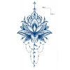 Lotus Figürlü 12 Saat Sonra Kararan Geçici Dövme Tattoo