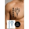 Lotus Figürlü 12 Saat Sonra Kararan Geçici Mini Dövme Tattoo