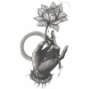Lotus Figürlü Mini Dövme Tattoo