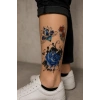 Mavi Gül Geçici Dövme Tattoo