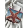 Mavi Renk Deniz Yıldızı Figürlü Anahtarlık /Cüzdan