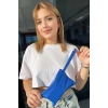 Mavi Renk Kadın Cüzdan/El Çantası (Küçük Boy)