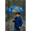 Mavi Renk Karışık Figürlü Kılıflı Çocuk Şemsiye