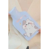 Mavi Renk Kedi Figürlü Peluş Sıcak Su Torbası