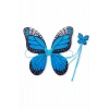 Mavi Renk Kelebek Figürlü Kanat / Asa Set