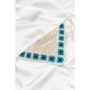 Mavi Renk Örgü Saç Bandana/Fular