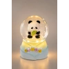 Mavi Renk Panda Figürlü Işıklı Küçük  Kar Küresi