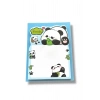 Mavi Renk Panda Figürlü Yapışkanlı Not Kağıdı
