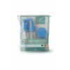 Mavi Renk Seyahat Kiti/ 4lü Doldurulabilir Şişe Set+Krem Kutusu