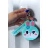 Mavi Renk Tavşan Figürlü Anahtarlık/ Cüzdan