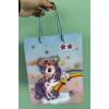 Mavi Renk Unicorn Figürlü 3D Görünümlü Karton Çanta