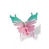 Mavi Ve Pembe Renk Kelebek Figürlü Kemik Mandal Toka