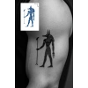 Mısır Anubis Figürlü 12 Saat Sonra Kararan Geçici Dövme Tattoo