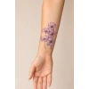 Mor Çiçek Mini Geçici Dövme Tattoo