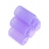 Mor Renk 6 Adet Bigudi Cırtlı/ Yapışkanlı Saç Bigudisi /Orta Boy